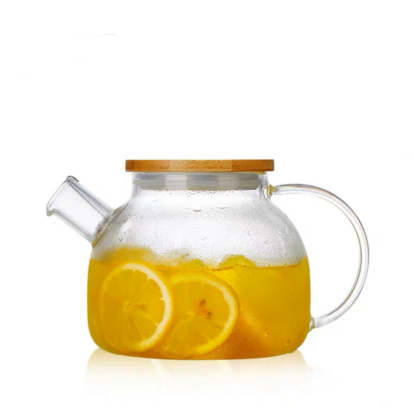Glass Candle light Teapot Set