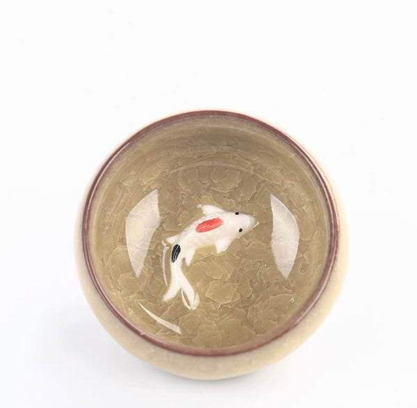 Koi Fish Bing Lie Teacup *PREORDER ITEM AVAILABLE END OF JANUARY*