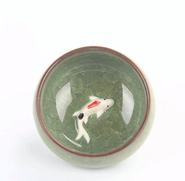 Koi Fish Bing Lie Teacup (PREORDER ITEM)
