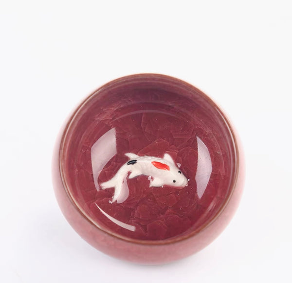 Koi Fish Bing Lie Teacup *PREORDER ITEM AVAILABLE END OF JANUARY*