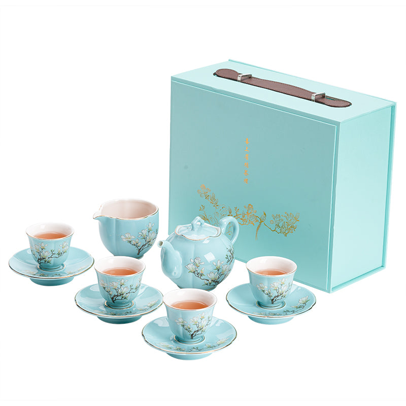 Magnolia Print Teapot Set