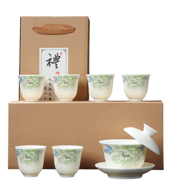 Green Lotus Gaiwan Tea Set