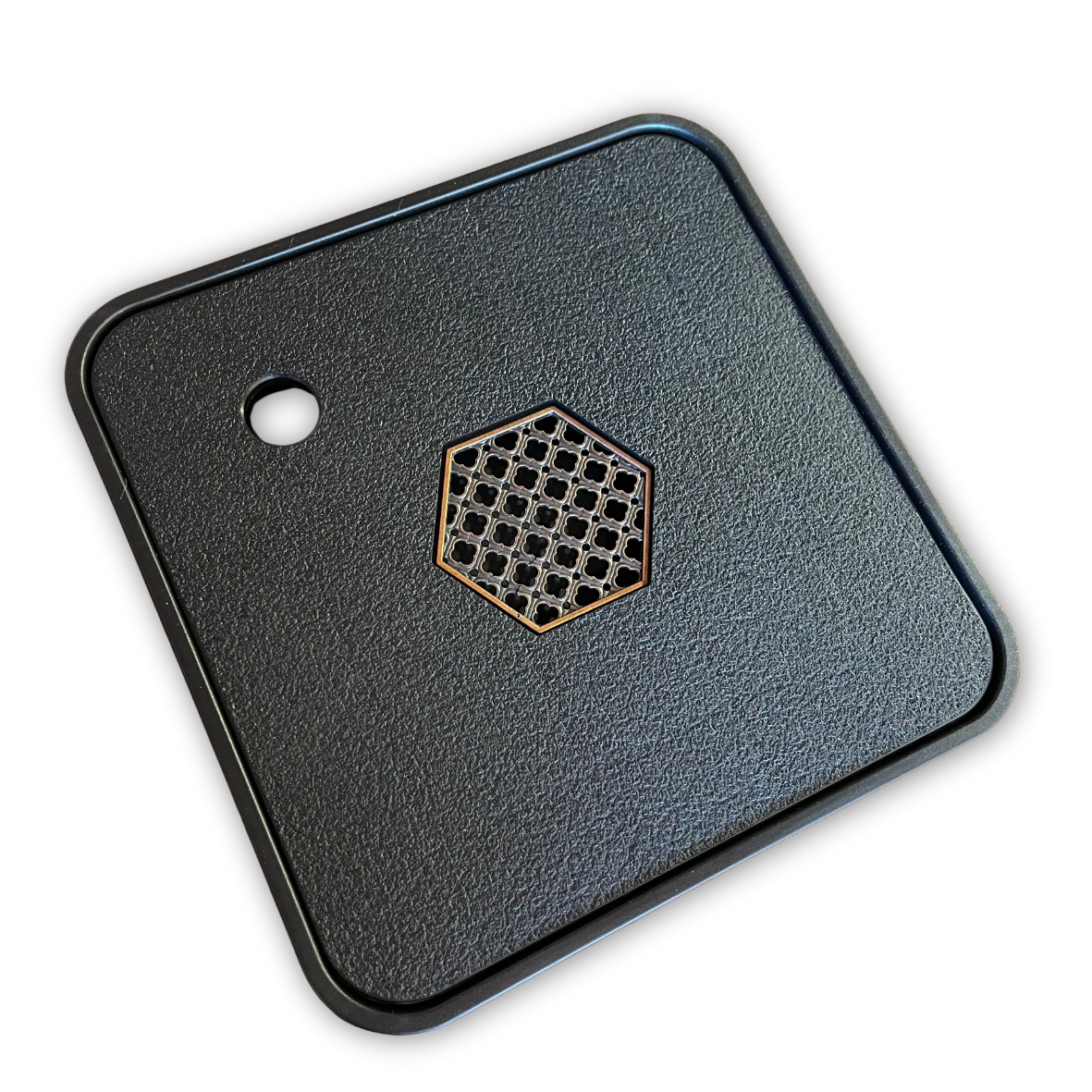 Hexagon Design Portable Black Tea Tray with Drainage for Gongfu Tea