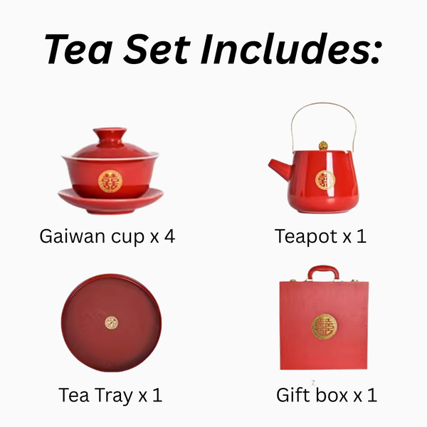 Chinese Wedding Tea Ceremony Tea Pot Set  (PREORDER ITEM)