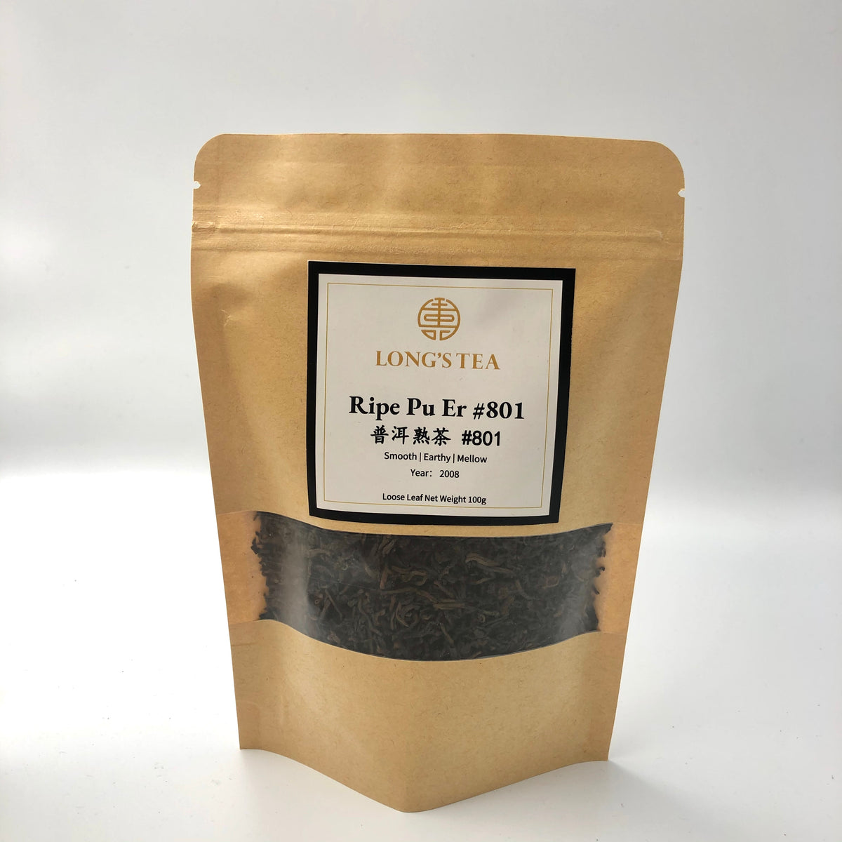 Ripe Pu Er Tea #801 (2008) – Long's Tea