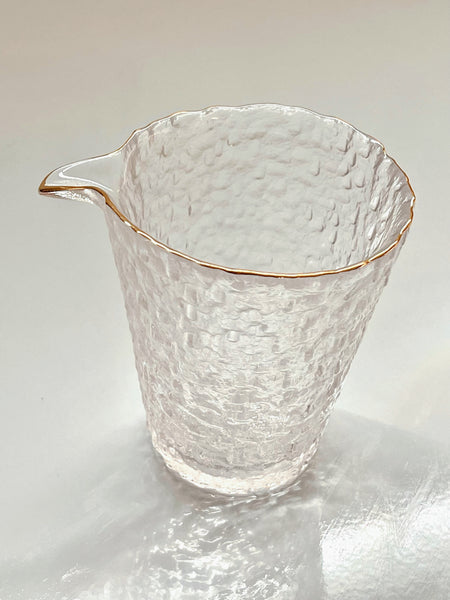 金边玻璃盖碗茶具