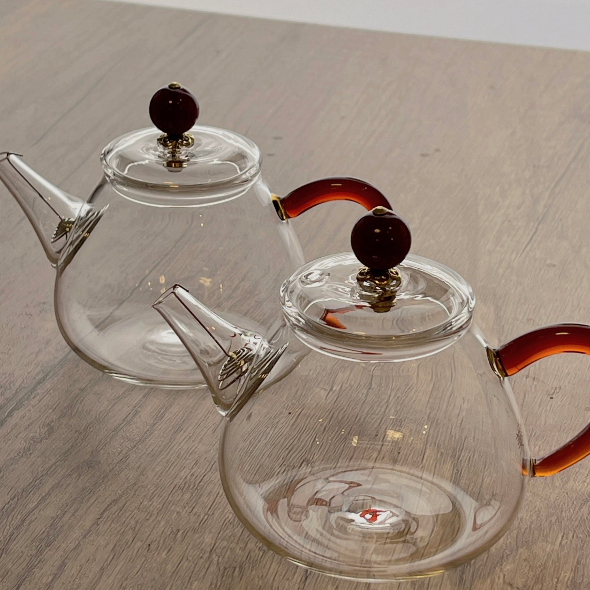 Glass Tea Pot With Amber Handle – Long's Tea